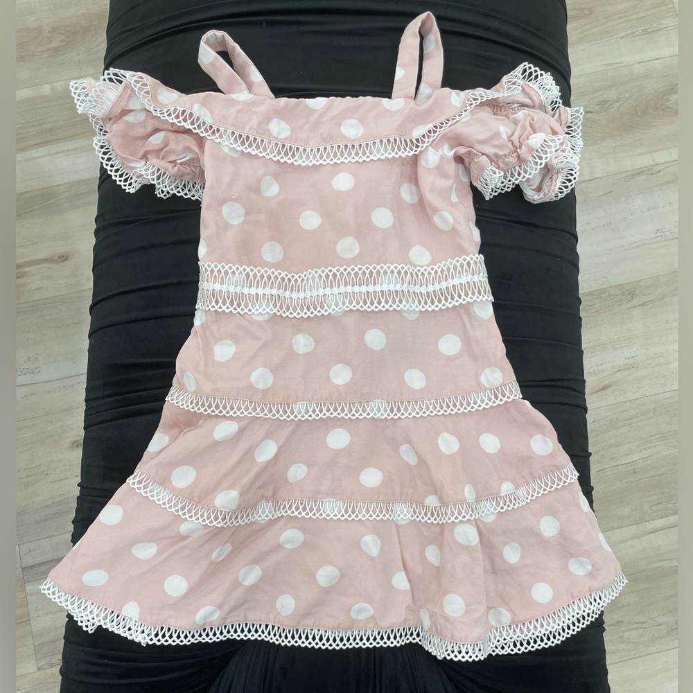 Bardot Junior Ruffle Polka Dot Kids Dress
